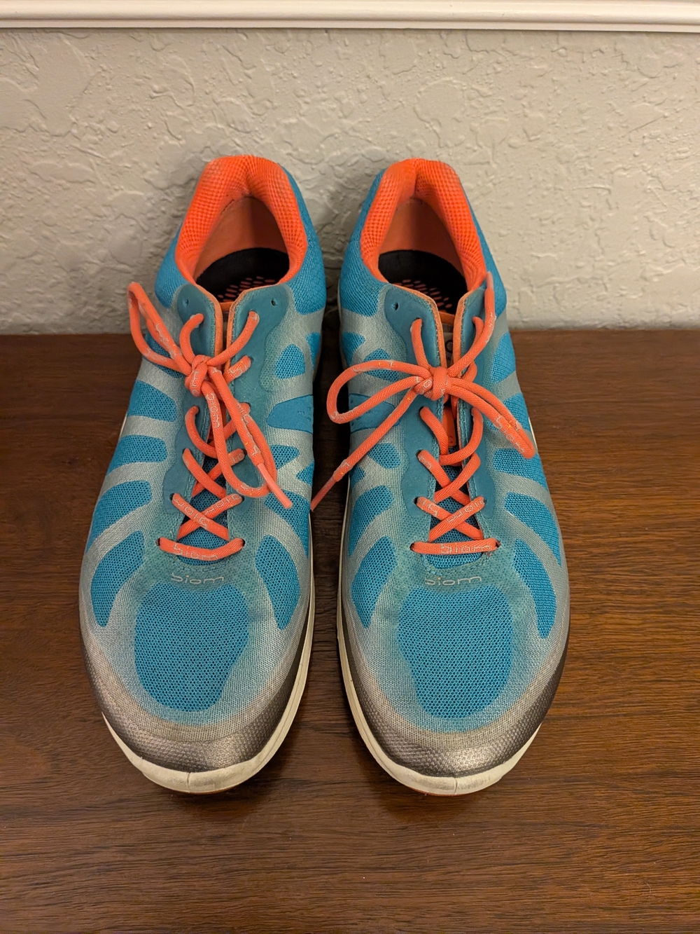 Ecco Blue and Orange Running Shoes